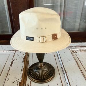 Panama Jack Safari Hat Off White Canvas Small Made In USA